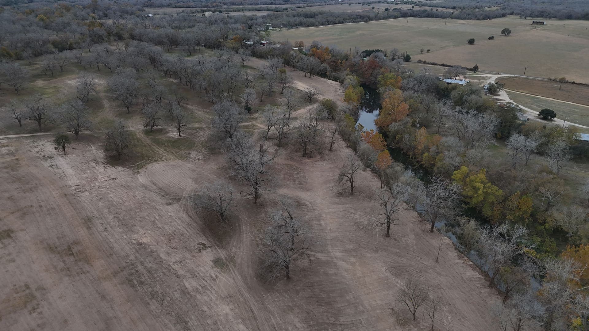 Drone shot of property