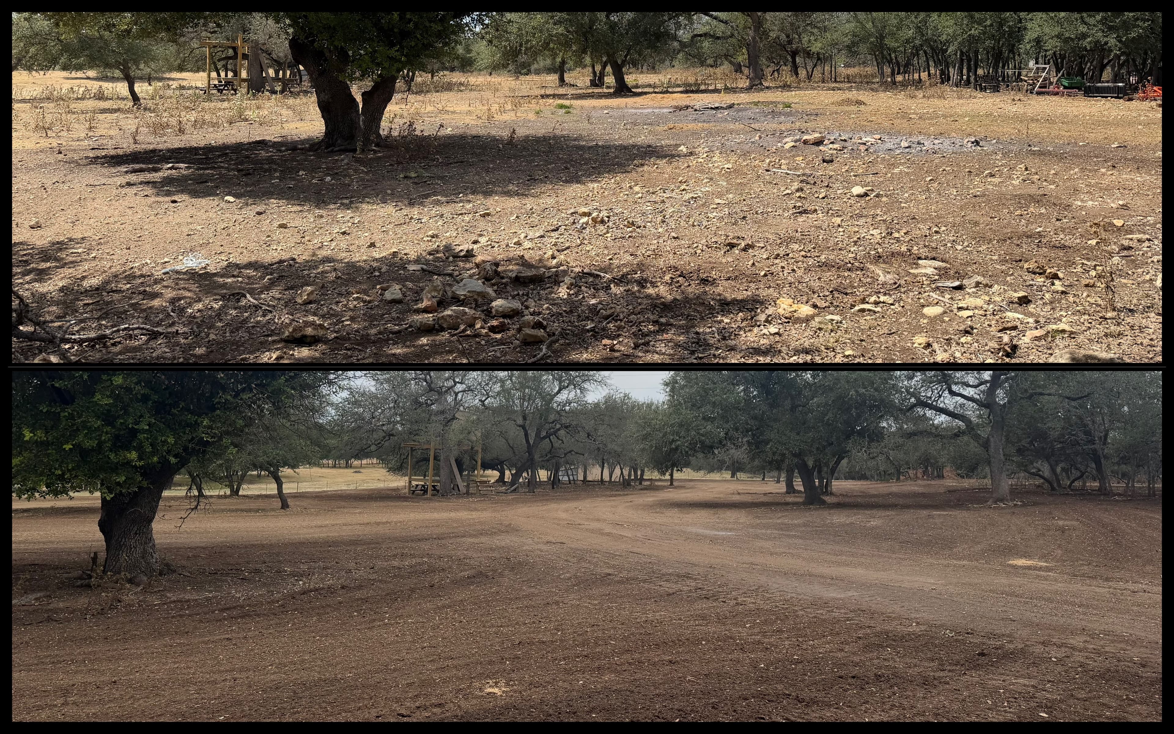 Completed rock removal job in Liberty Hill, TX