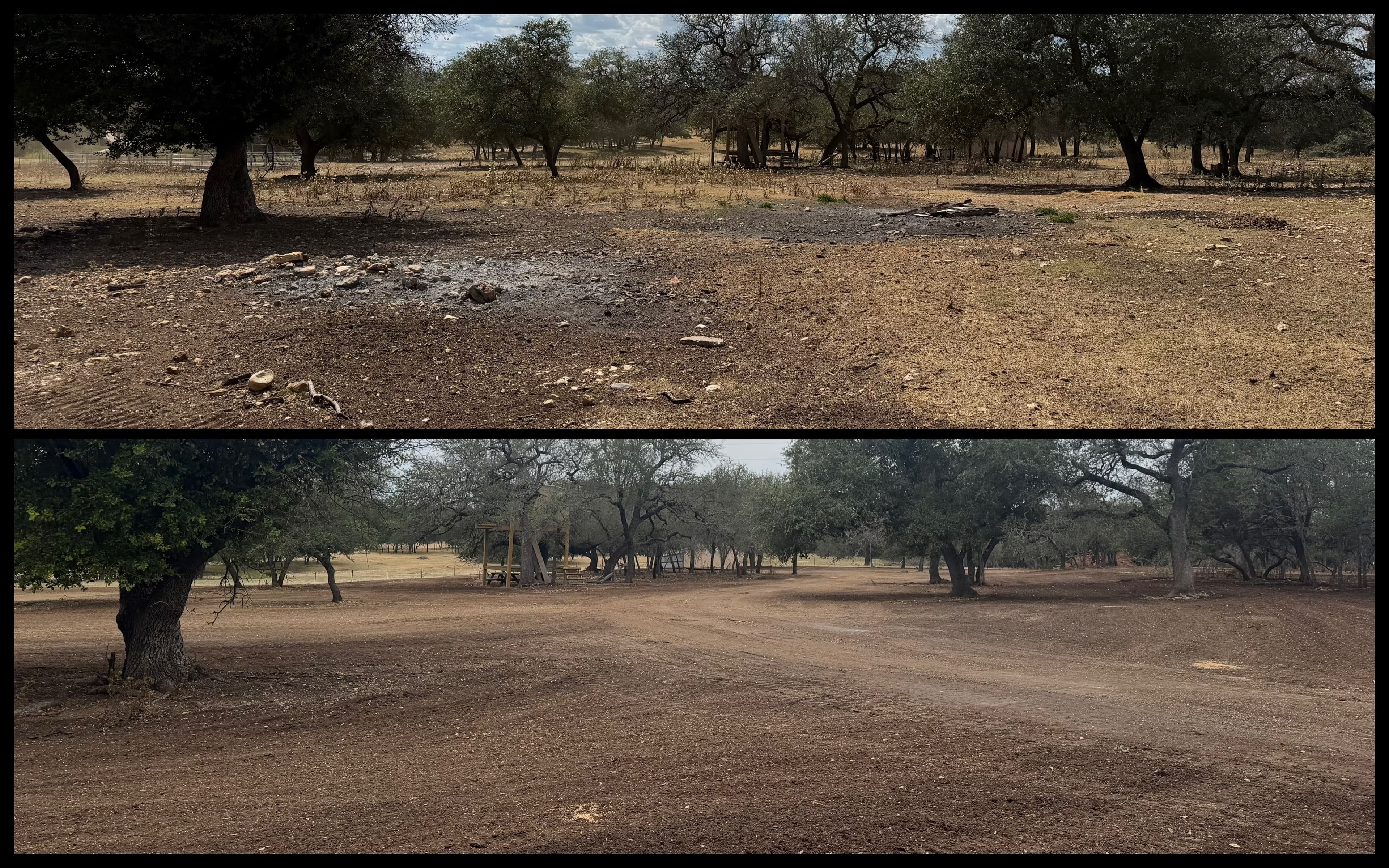 Completed rock removal job in Liberty Hill, TX